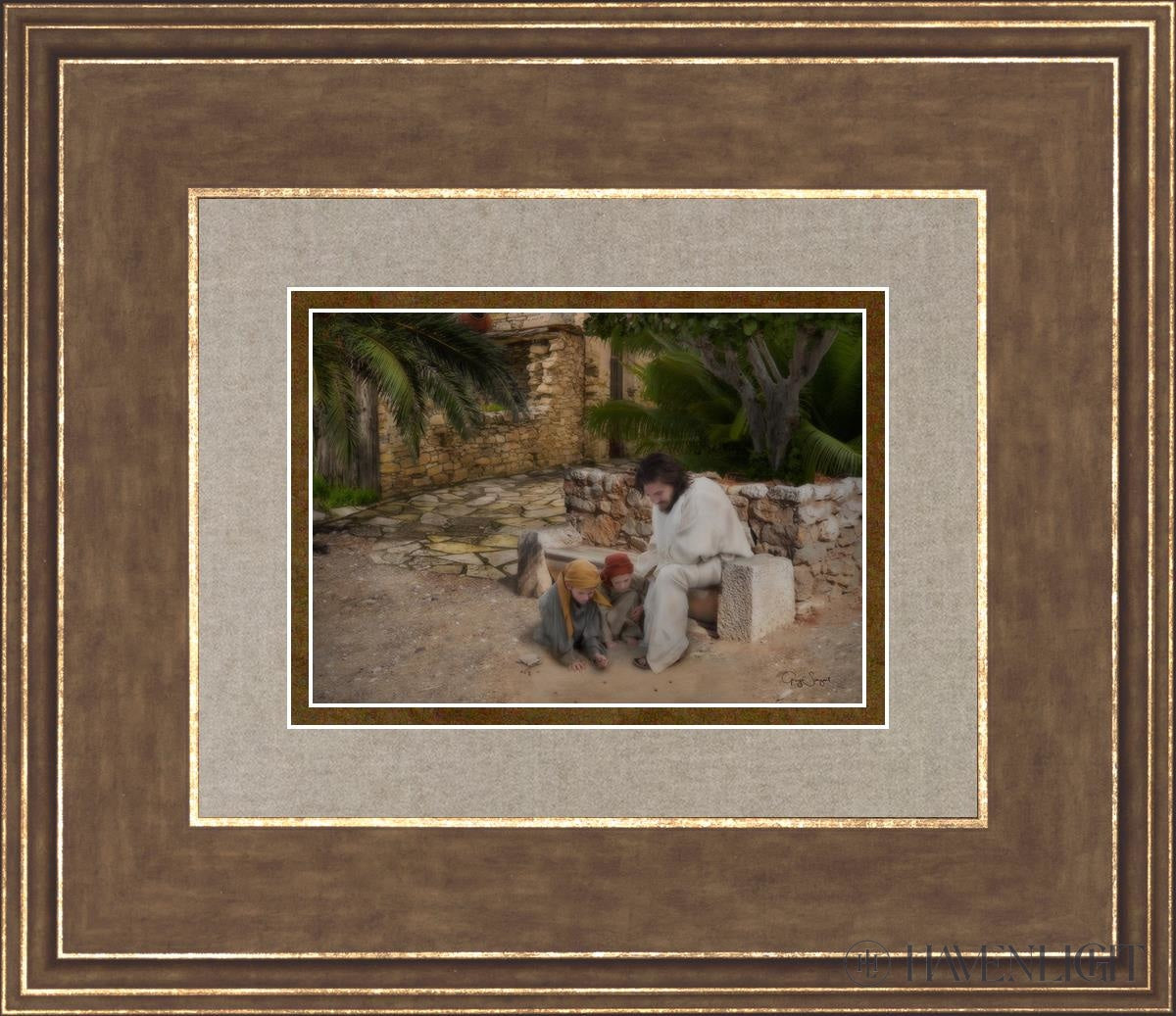 As A Child Open Edition Print / 7 X 5 Gold 14 3/4 12 Art