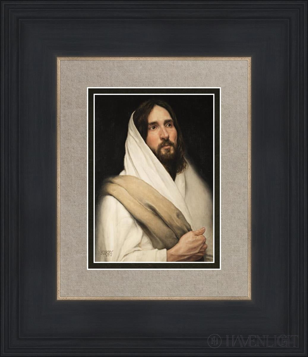 As He Ponders Open Edition Print / 5 X 7 Black 12 3/4 14 Art