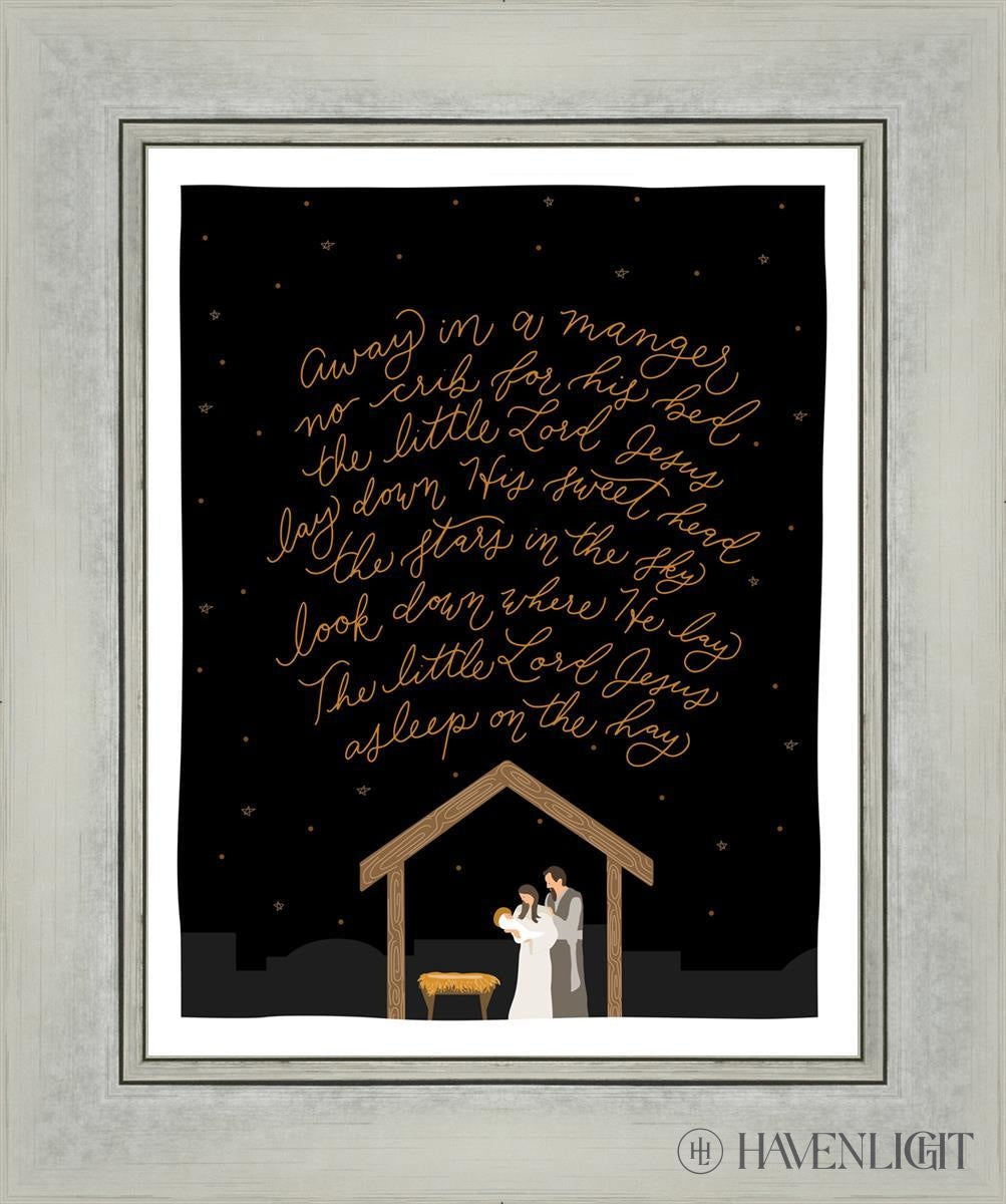 Away In A Manger Open Edition Print / 11 X 14 Silver 15 1/4 18 Art
