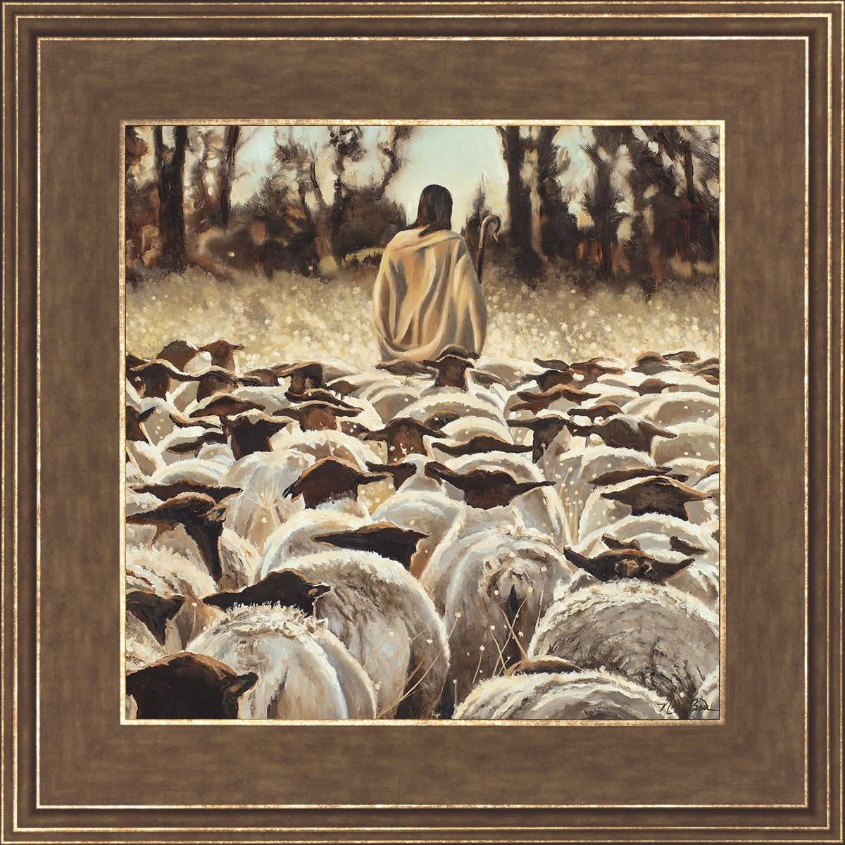 Be Ye Followers Of Me Open Edition Print / 12 X Gold 16 3/4 Art