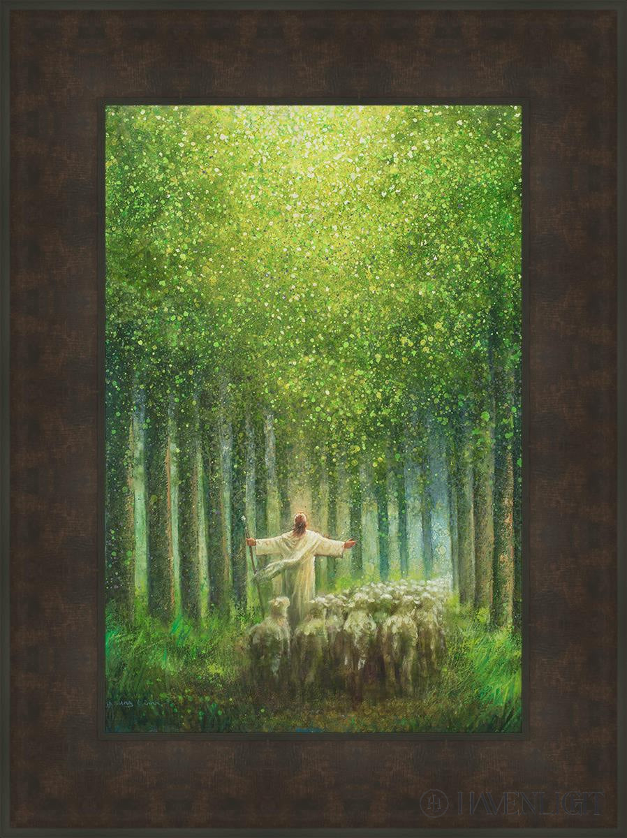 Bright As The Day Open Edition Canvas / 16 X 24 Bronze Frame 23 3/4 31 Art