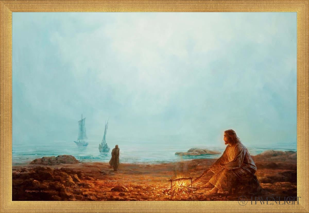 By The Shore Open Edition Canvas / 24 X 16 Matte Gold 25 3/4 17 Art