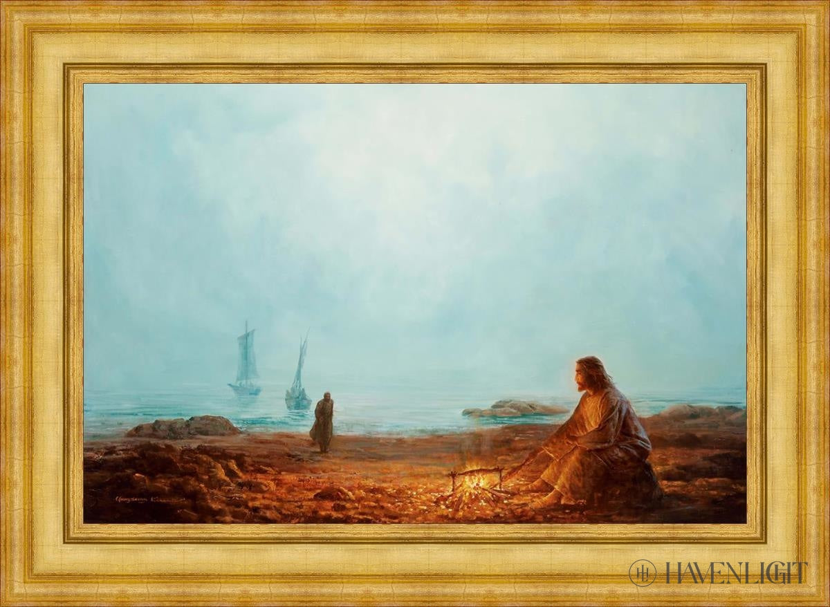 By The Shore Open Edition Canvas / 36 X 24 Colonial Gold Metal Leaf 44 3/4 32 Art