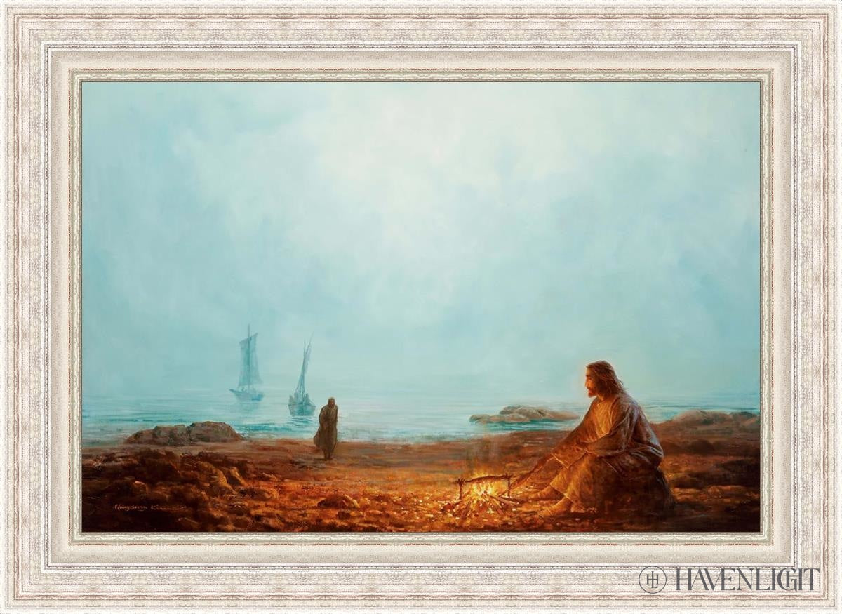 By The Shore Open Edition Canvas / 36 X 24 Silver Metal Leaf 44 3/8 32 Art