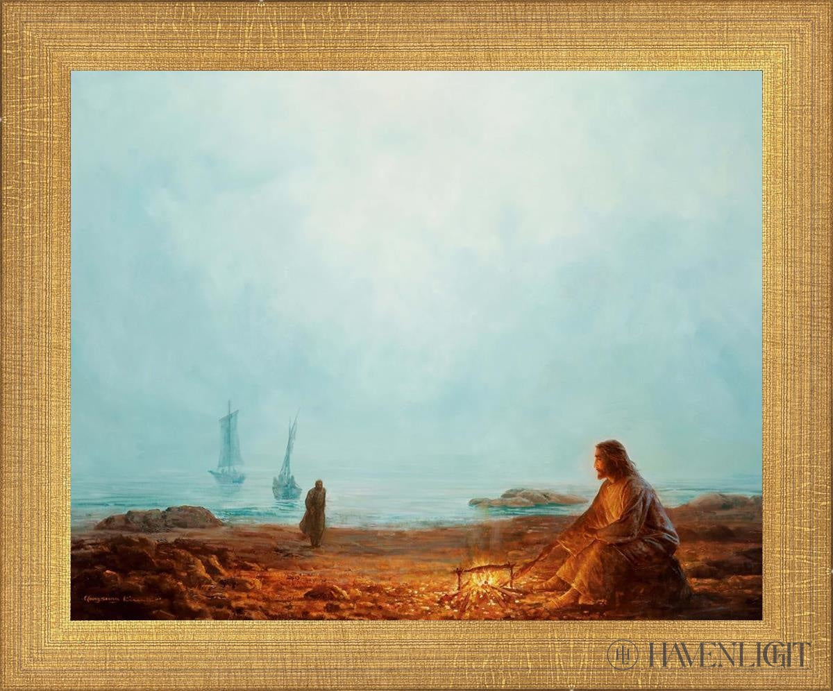 By The Shore Open Edition Print / 10 X 8 Matte Gold 11 3/4 9 Art