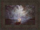 Calm And Stars Open Edition Canvas / 24 X 16 Bronze Frame 31 3/4 23 Art