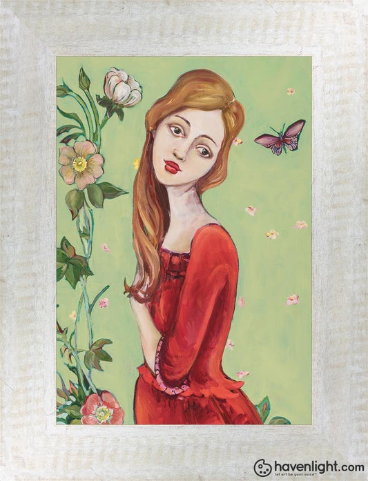 Catherine Open Edition Print / 5 X 7 Frame W 6.5 8.5 Oep