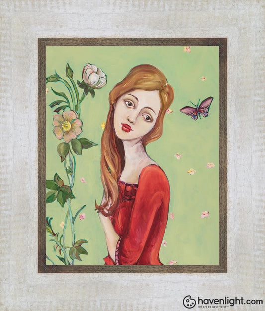 Catherine Open Edition Print / 8 X 10 Frame W 11.5 13.5 Oep