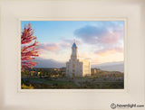 Cedar City Temple Time For Eternal Things Open Edition Canvas / 18 X 12 Frame L 19 25 Art