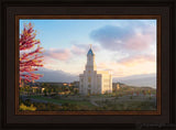 Cedar City Temple Time For Eternal Things Open Edition Canvas / 18 X 12 Frame N 16 3/4 22 Art