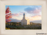 Cedar City Temple Time For Eternal Things Open Edition Canvas / 24 X 16 Frame L 23 31 Art