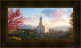 Cedar City Temple Time For Eternal Things Open Edition Canvas / 30 X 15 Frame A 22 37 Art