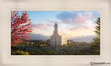 Cedar City Temple Time For Eternal Things Open Edition Canvas / 30 X 15 Frame L 22 37 Art