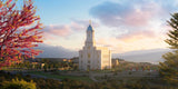Cedar City Temple Time For Eternal Things Open Edition Canvas / 30 X 15 Print Only Art
