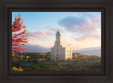 Cedar City Temple Time For Eternal Things Open Edition Canvas / 30 X 20 Frame B 27 3/4 37 Art