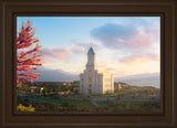 Cedar City Temple Time For Eternal Things Open Edition Canvas / 30 X 20 Frame E 26 3/4 36 Art