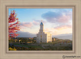 Cedar City Temple Time For Eternal Things Open Edition Canvas / 30 X 20 Frame I 27 3/4 37 Art