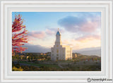 Cedar City Temple Time For Eternal Things Open Edition Canvas / 30 X 20 Frame V 27 3/4 37 Art