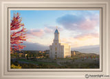 Cedar City Temple Time For Eternal Things Open Edition Canvas / 30 X 20 Frame W 26 3/4 36 Art