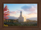 Cedar City Temple Time For Eternal Things Open Edition Canvas / 36 X 24 Frame F 31 3/4 43 Art