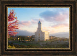 Cedar City Temple Time For Eternal Things Open Edition Canvas / 36 X 24 Frame G 32 3/4 44 Art