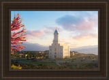 Cedar City Temple Time For Eternal Things Open Edition Canvas / 36 X 24 Frame R 32 3/4 44 Art