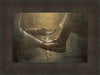 Christ The Servant Open Edition Canvas / 24 X 16 Bronze Frame 31 3/4 23 Art