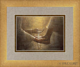 Christ The Servant Open Edition Print / 7 X 5 Matte Gold 11 3/4 9 Art