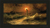 Christ Walking On The Water Large Wall Art Open Edition Canvas / 48 X 24 Black 55 3/4 31