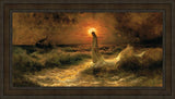 Christ Walking On The Water Large Wall Art Open Edition Canvas / 48 X 24 Brown 55 3/4 31