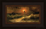 Christ Walking On The Water Open Edition Canvas / 12 X 6 Brown 16 3/4 10 Art