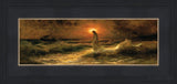 Christ Walking On The Water Open Edition Canvas / 18 X 6 Black 22 3/4 10 Art