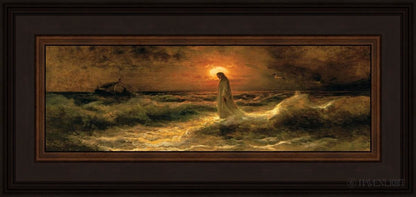 Christ Walking On The Water Open Edition Canvas / 18 X 6 Brown 22 3/4 10 Art