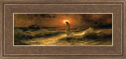 Christ Walking On The Water Open Edition Canvas / 18 X 6 Gold 22 3/4 10 Art