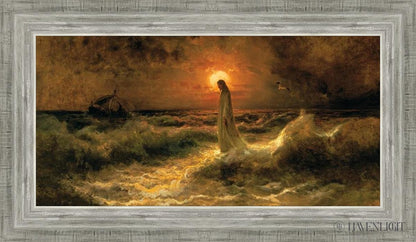 Christ Walking On The Water Open Edition Canvas / 24 X 12 Silver 28 3/4 16 Art