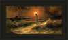 Christ Walking On The Water Open Edition Canvas / 36 X 18 Black 43 3/4 25 Art