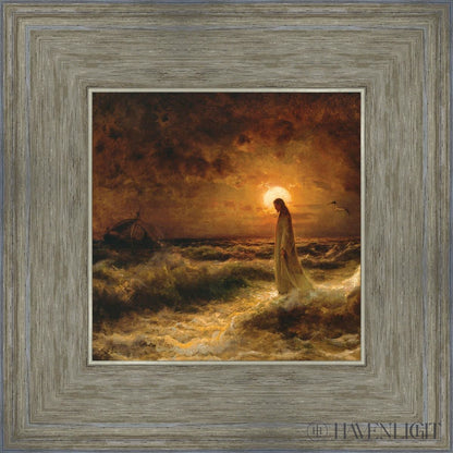 Christ Walking On The Water Open Edition Print / 7 1/2 X Gray 12 1/4 Art