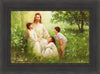 Christ With Asian Children Open Edition Canvas / 24 X 16 Black 30 1/2 22 Art