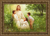 Christ With Asian Children Open Edition Canvas / 30 X 20 Gold 35 3/4 25 Art