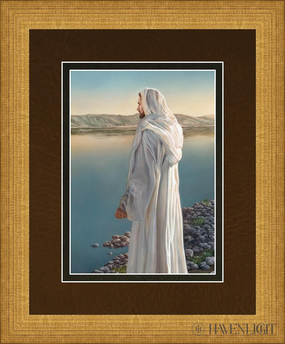 Come Follow Me Open Edition Print / 5 X 7 Matte Gold 9 3/4 11 Art