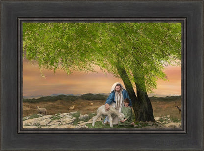 Feed My Lambs Open Edition Canvas / 24 X 16 Black 30 1/2 22 Art