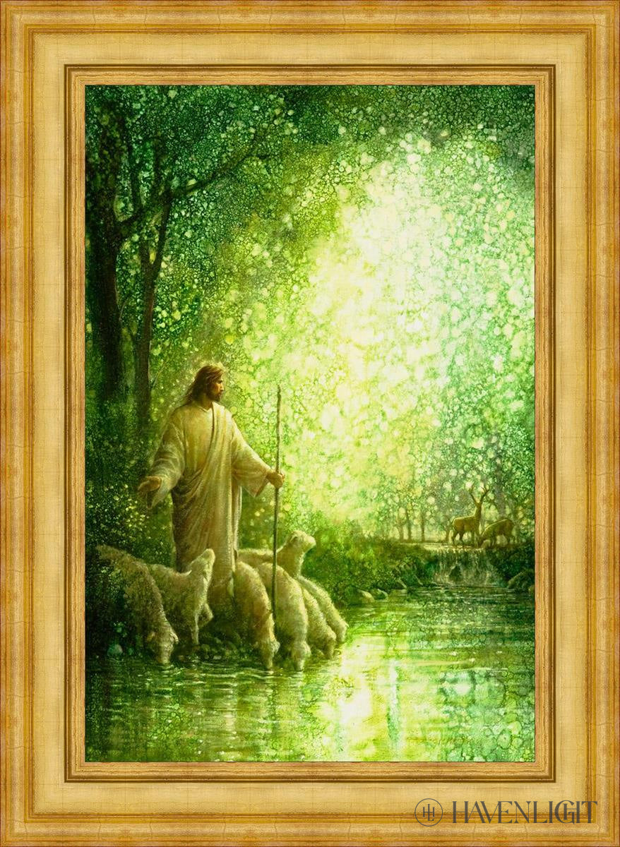 Feed My Sheep Open Edition Canvas / 24 X 36 Colonial Gold Metal Leaf 32 3/4 44 Art
