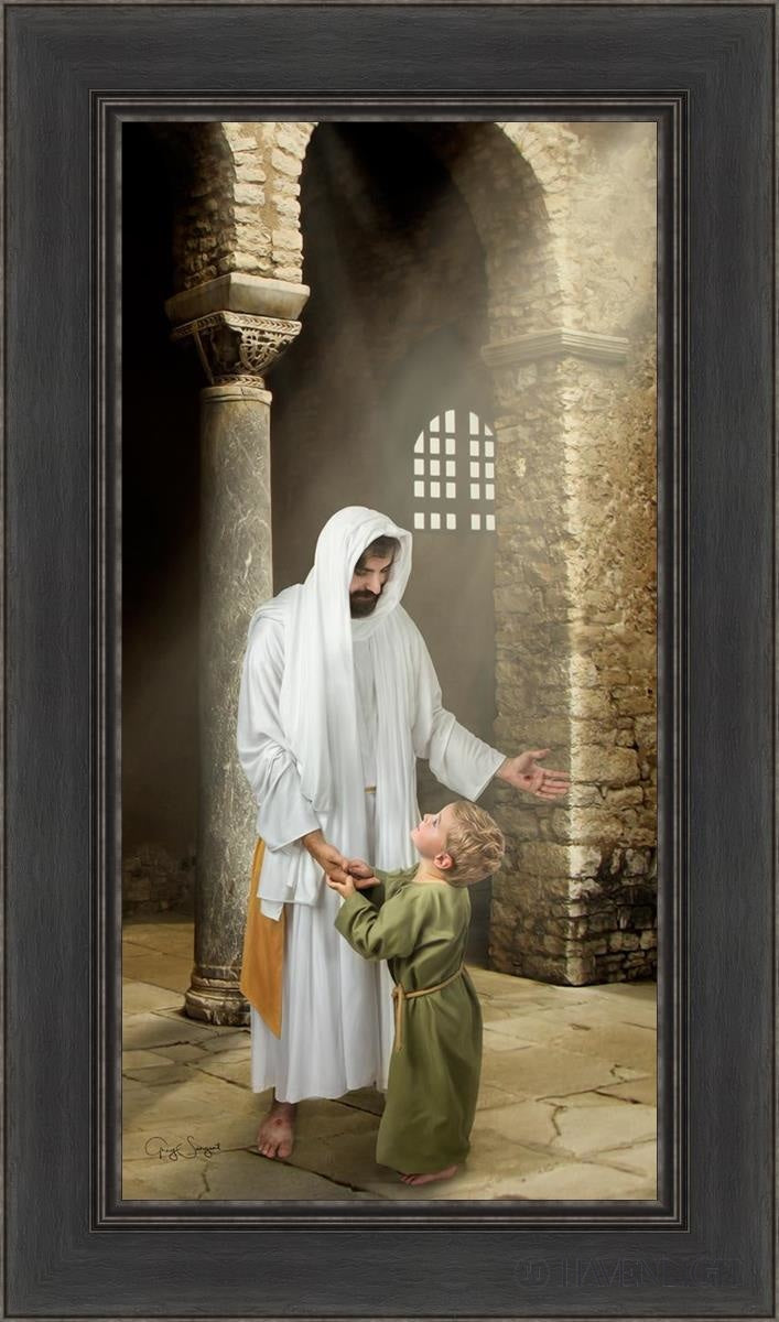 Feeling My Saviors Love Open Edition Canvas / 15 X 30 Black 21 1/2 36 Art