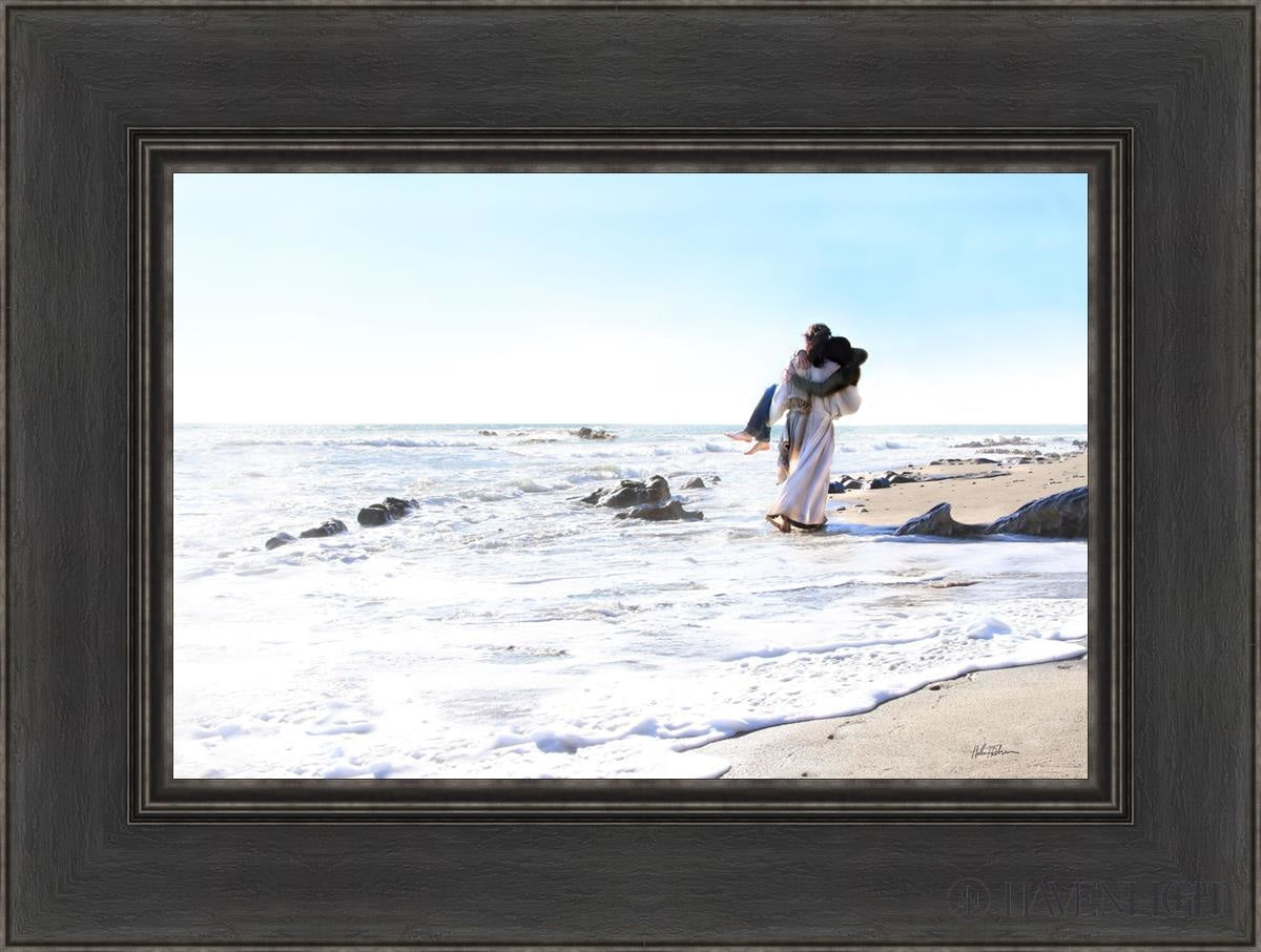 Footprints Open Edition Canvas / 18 X 12 Black 24 1/2 Art