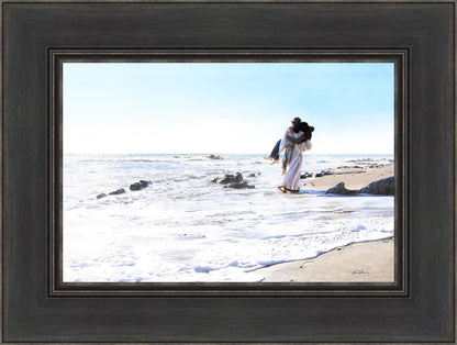 Footprints Open Edition Canvas / 18 X 12 Black 24 1/2 Art