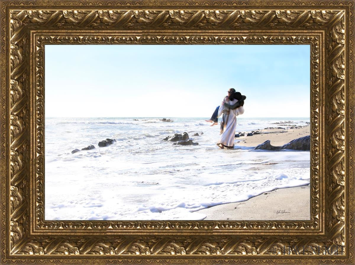 Footprints Open Edition Canvas / 18 X 12 Gold 23 3/4 17 Art