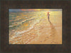 Footprints Open Edition Canvas / 24 X 16 Bronze Frame 31 3/4 23 Art