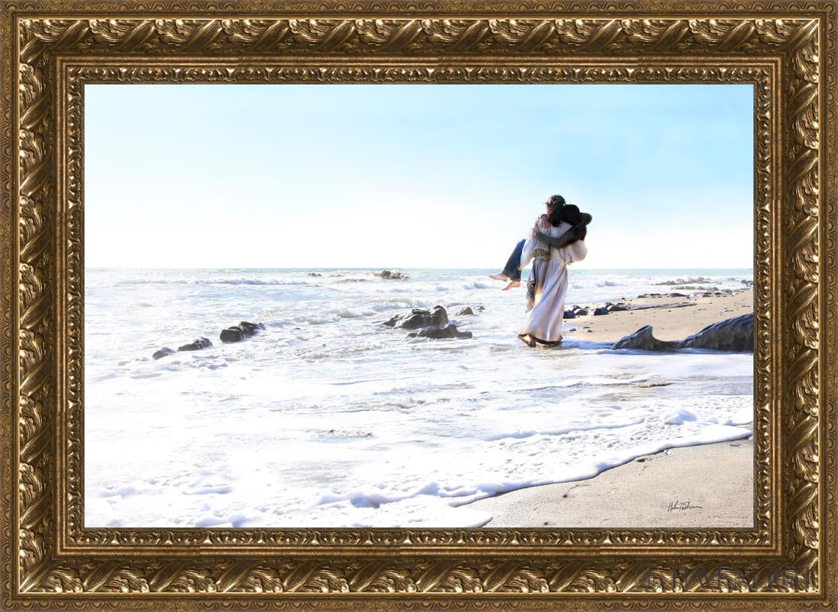 Footprints Open Edition Canvas / 24 X 16 Gold 29 3/4 21 Art