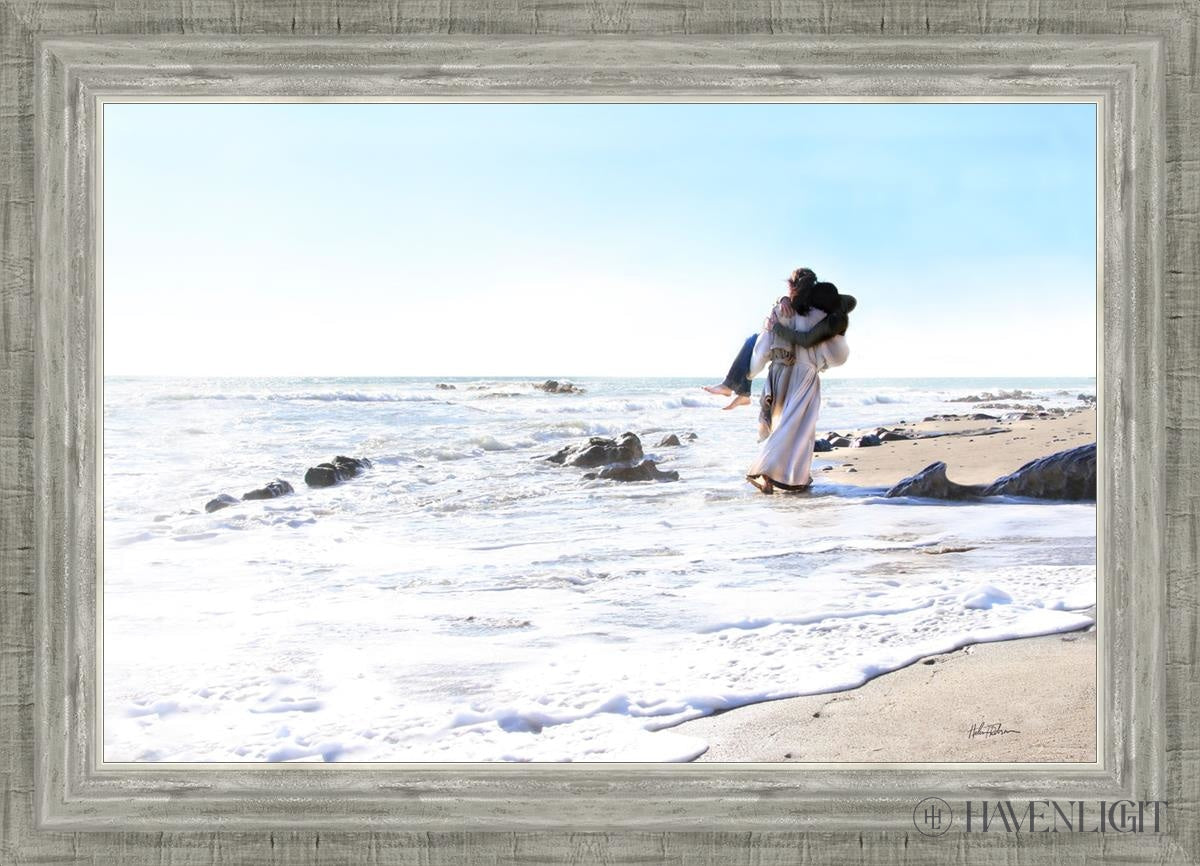 Footprints Open Edition Canvas / 24 X 16 Silver 28 3/4 20 Art