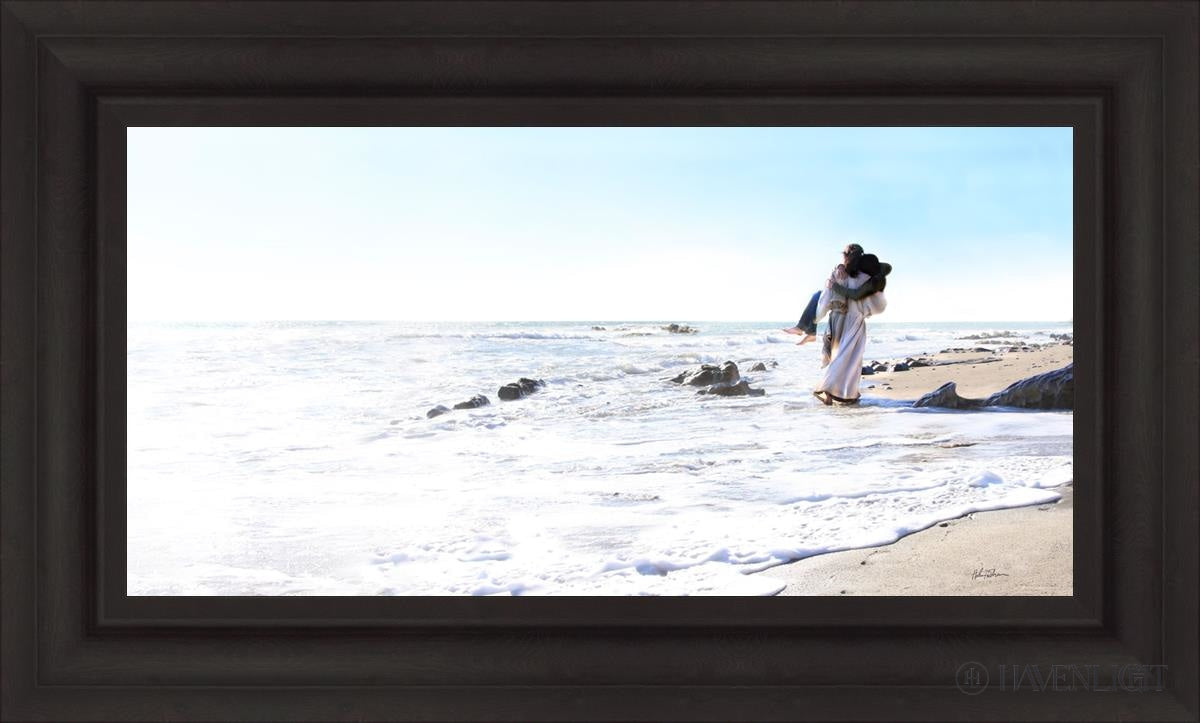 Footprints Open Edition Canvas / 30 X 15 Brown 37 3/4 22 Art